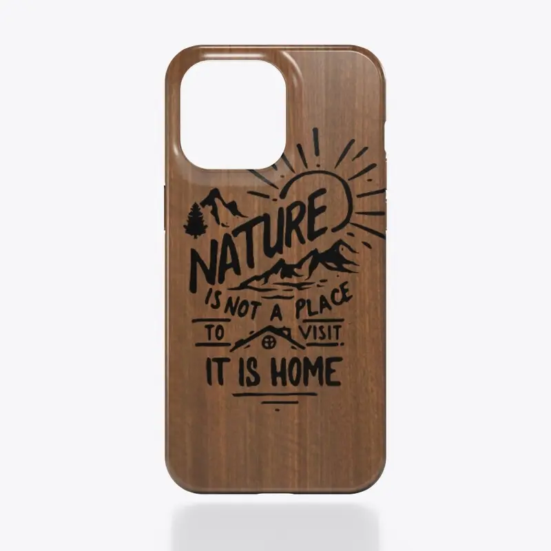 Nature in wood print i-phone case